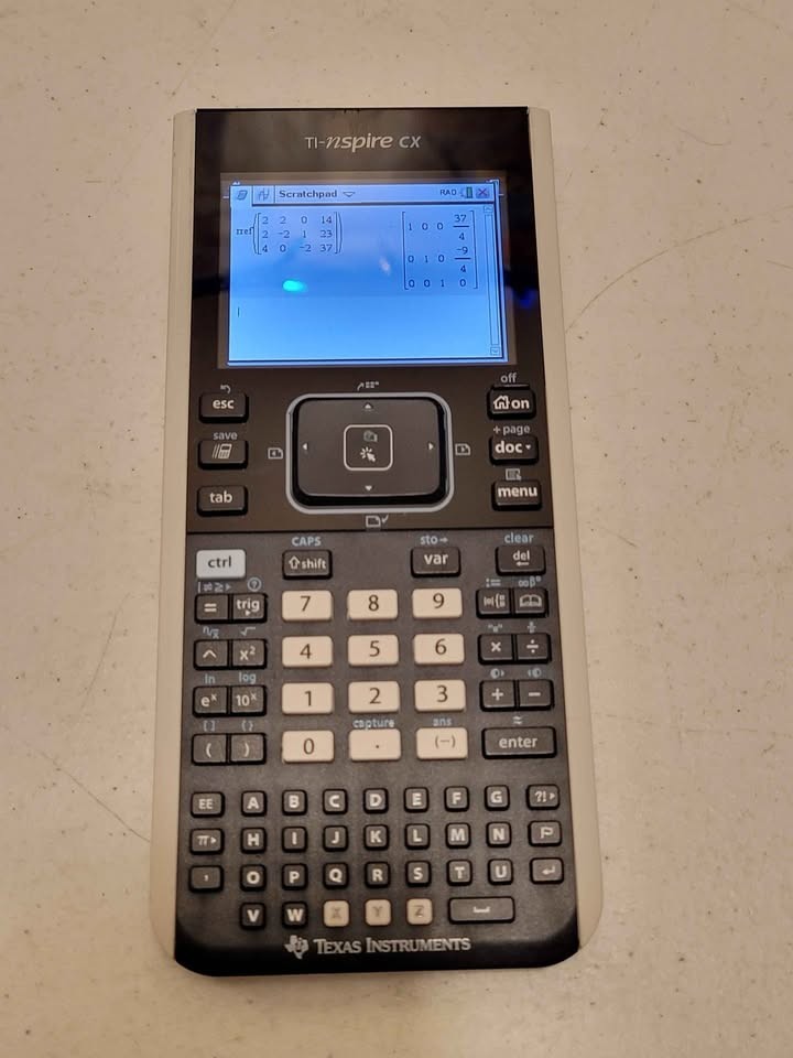 Working TI-Nspire Cx Texas Instruments Screen Graphing Calculator w/ Cable