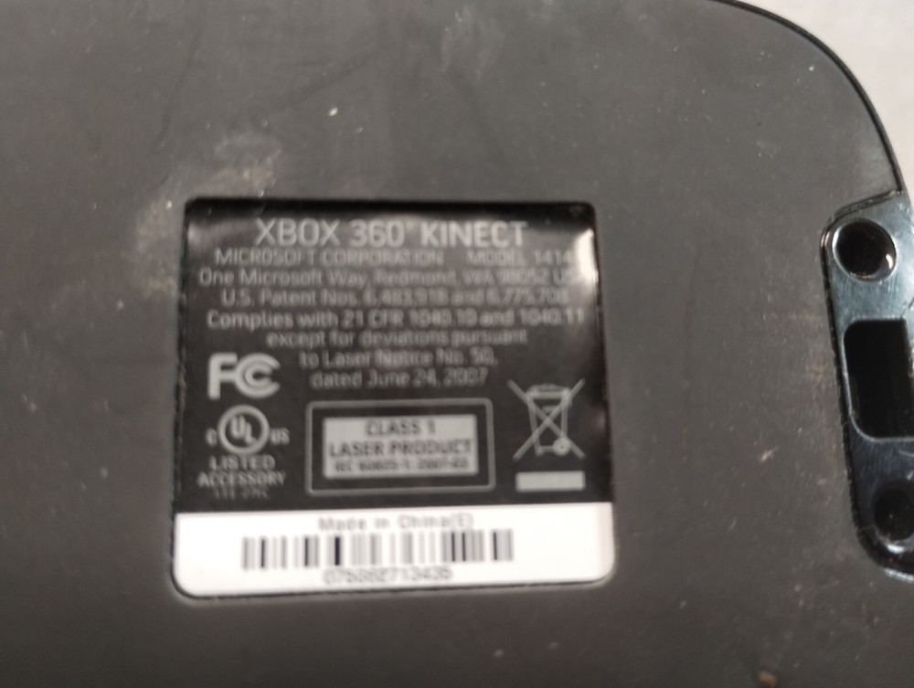 Microsoft Xbox 360 Kinect Black Model 1414(E)