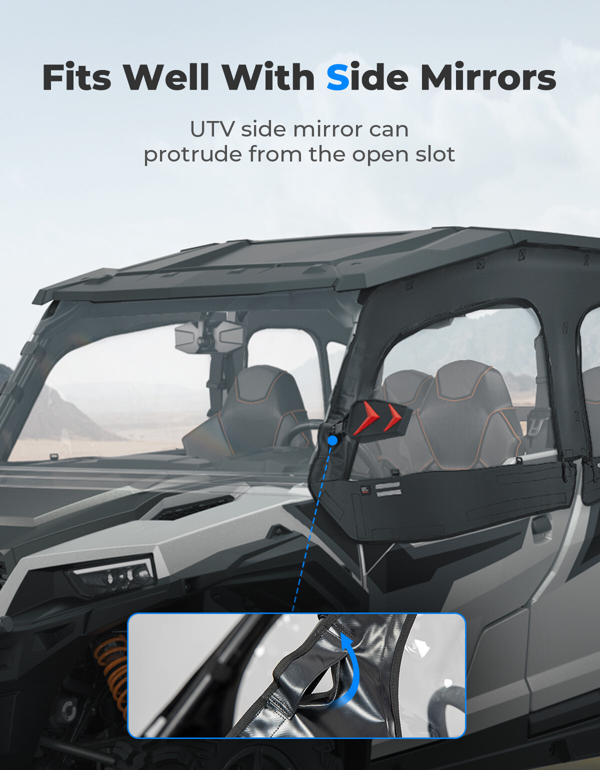 Soft Upper Door Cab Enclosure for Polaris General 4 1000/ XP 4 1000 2020-2024