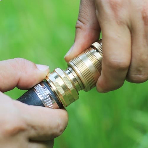 Garden Hose Quick Connect Solid Brass 3/4 inch GHT Internal Thread 2Set
