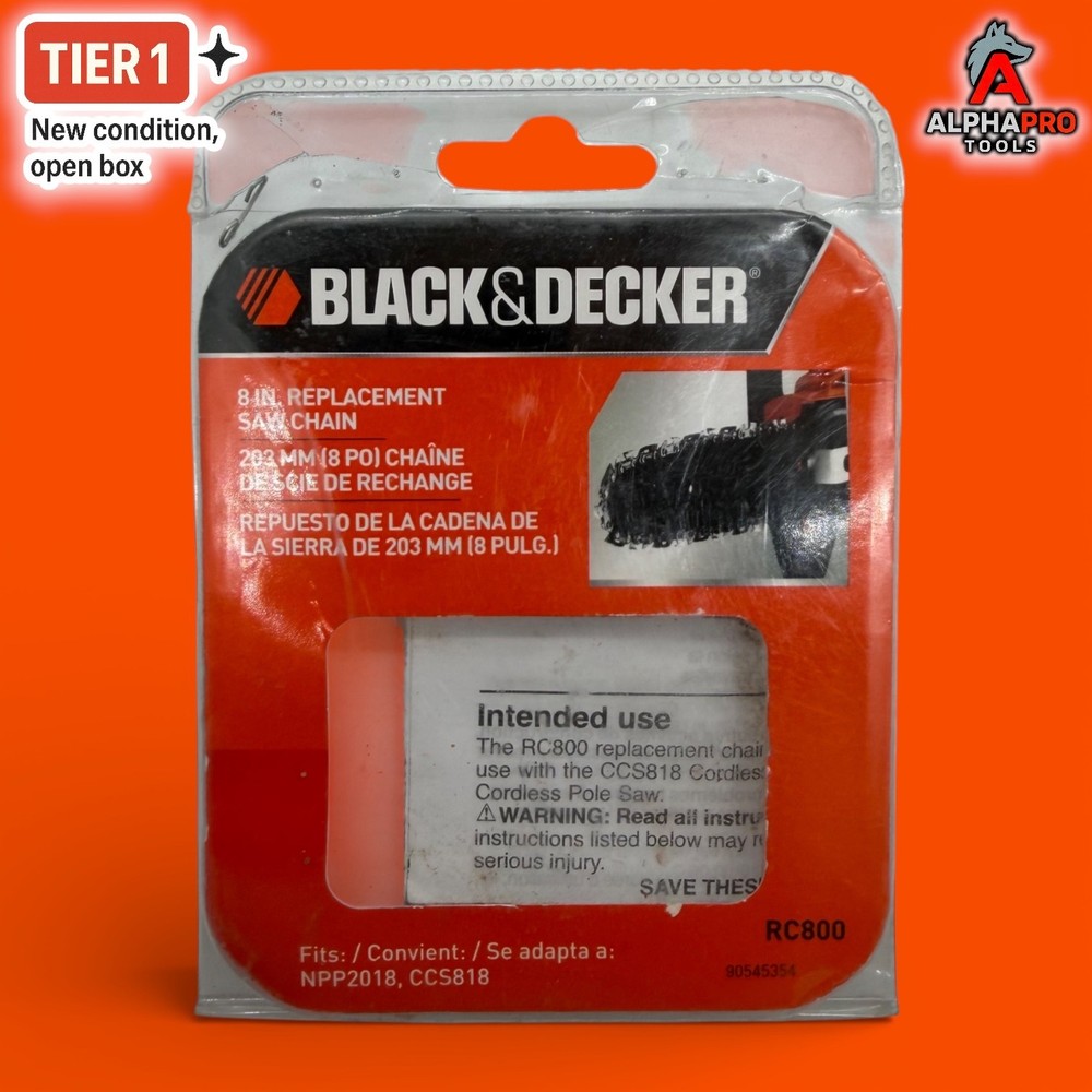 BLACK+DECKER 8 in. Replacement Chain NPP2018 CS818 – Open Box – T1