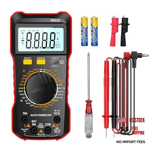 Digital Multimeter Multi Tester 2000 Counts Manual-ranging Measurable DCV ACV