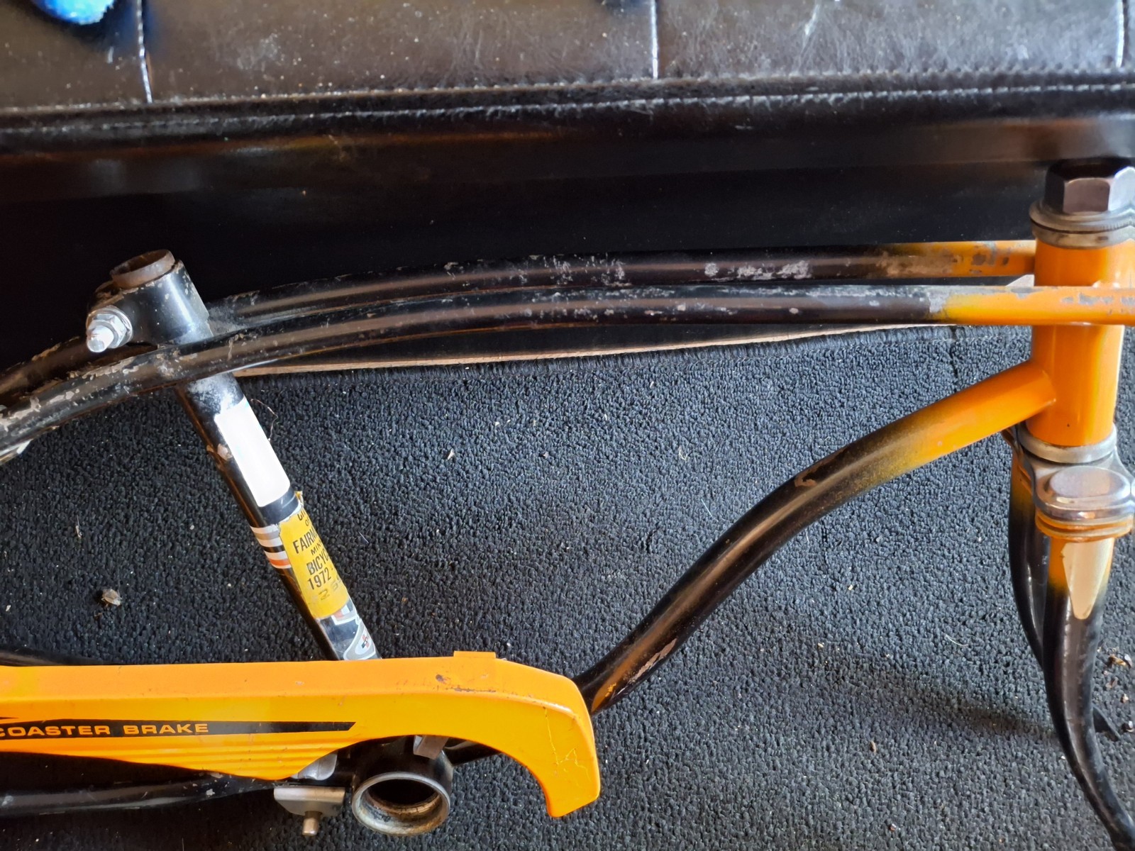 Huffy Muscle Bike 20" Frame Set Og Paint Cheater Slick Dragster Gremlin