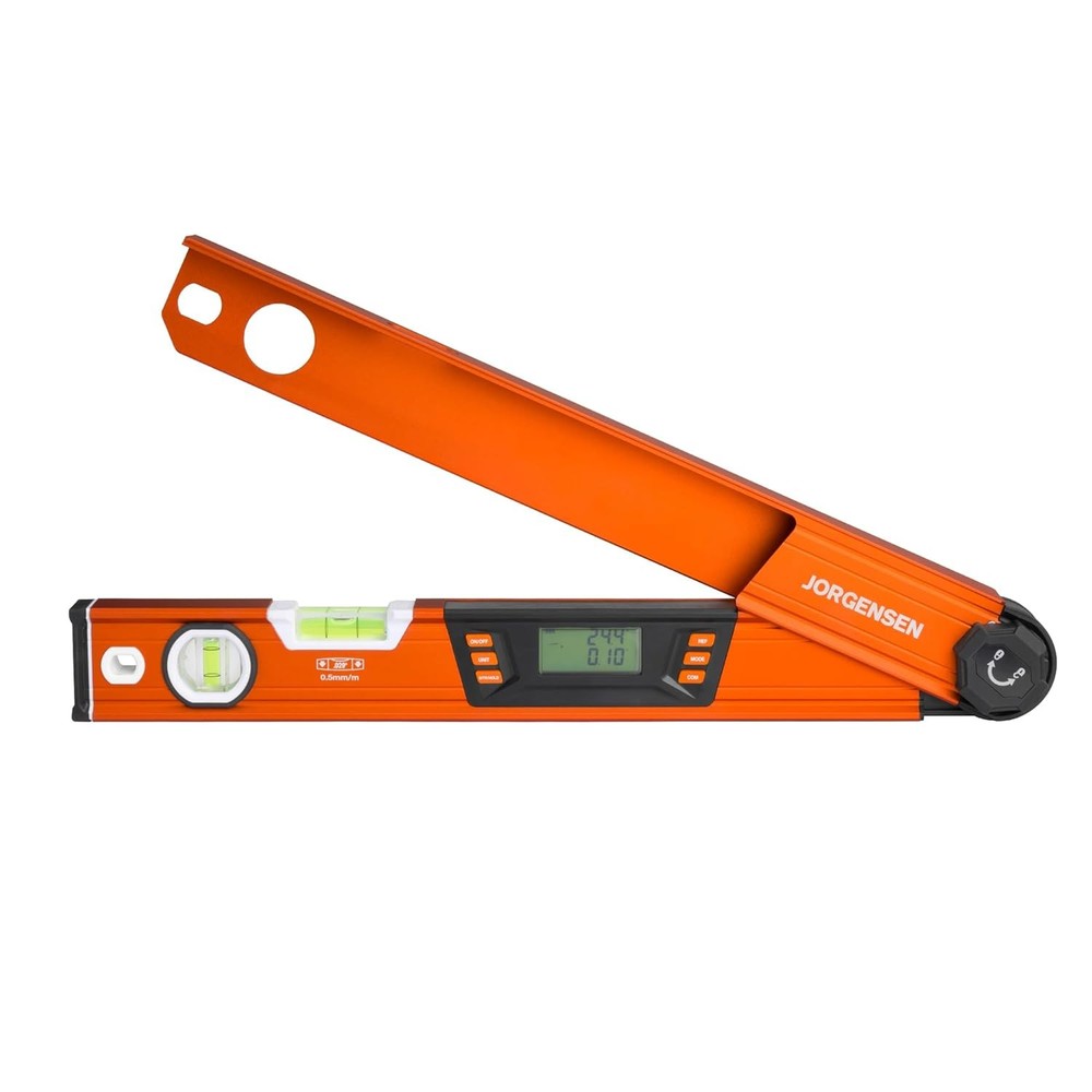 JORGENSEN Digital Angle Finder High Accuracy Level Data Hold & Unit Switching