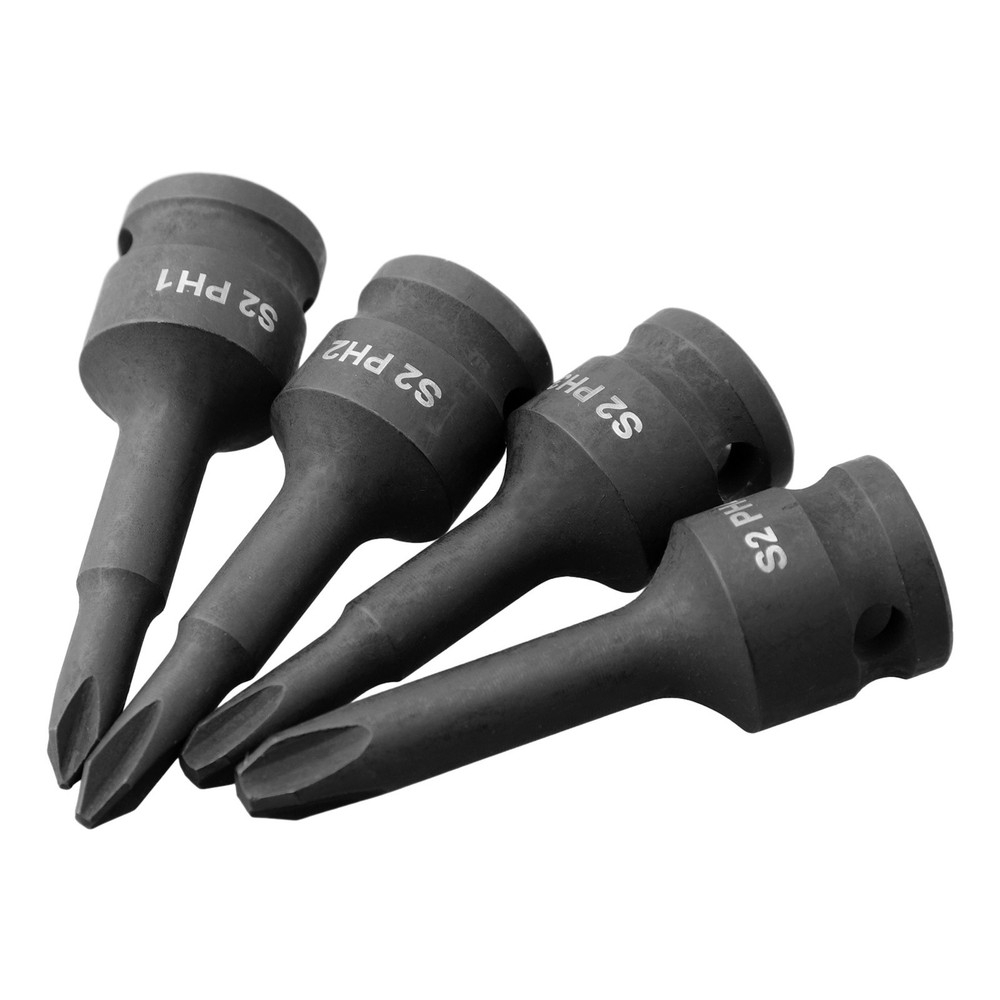 3 8inch Corss Screwdriver Bit Drive Socket Adapter Head PH1 PH2 PH3 PH4