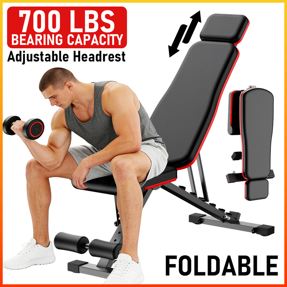Foldable Weight Dumbbell Bench Incline Decline Foldable Body Workout Exercise US