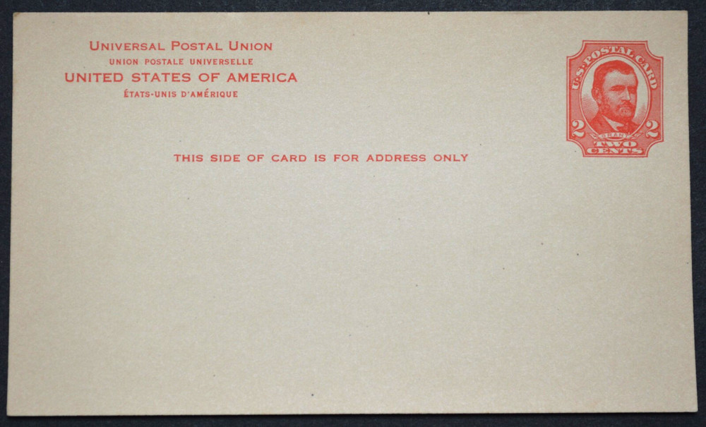 1911 US Sc. #UX25 postal card, 2 cent, mint, good condition