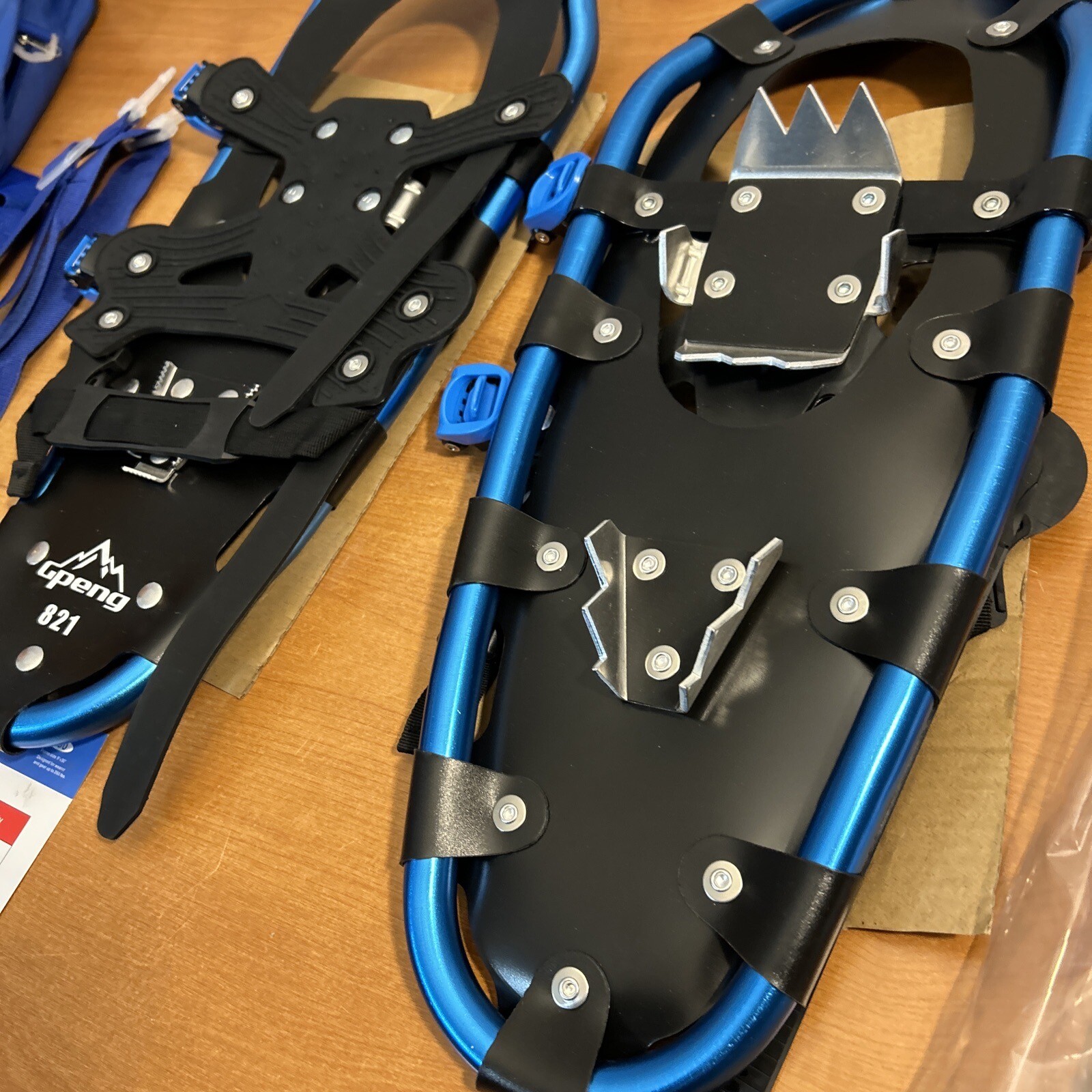 Snowshoes for Men Women Kids Gpeng 821 Xtreme Lightweight BLUE 21", 70 - 150 LBS