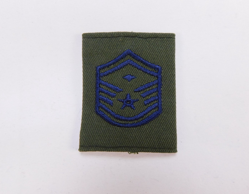 US Air Force USAF Gortex Loop Rank First Sergeant SMSgt E8 BDU Green Slide Patch
