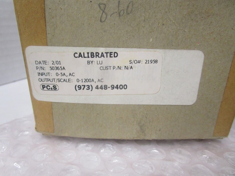 GE PANEL METER A-C AMPERES (NEW)