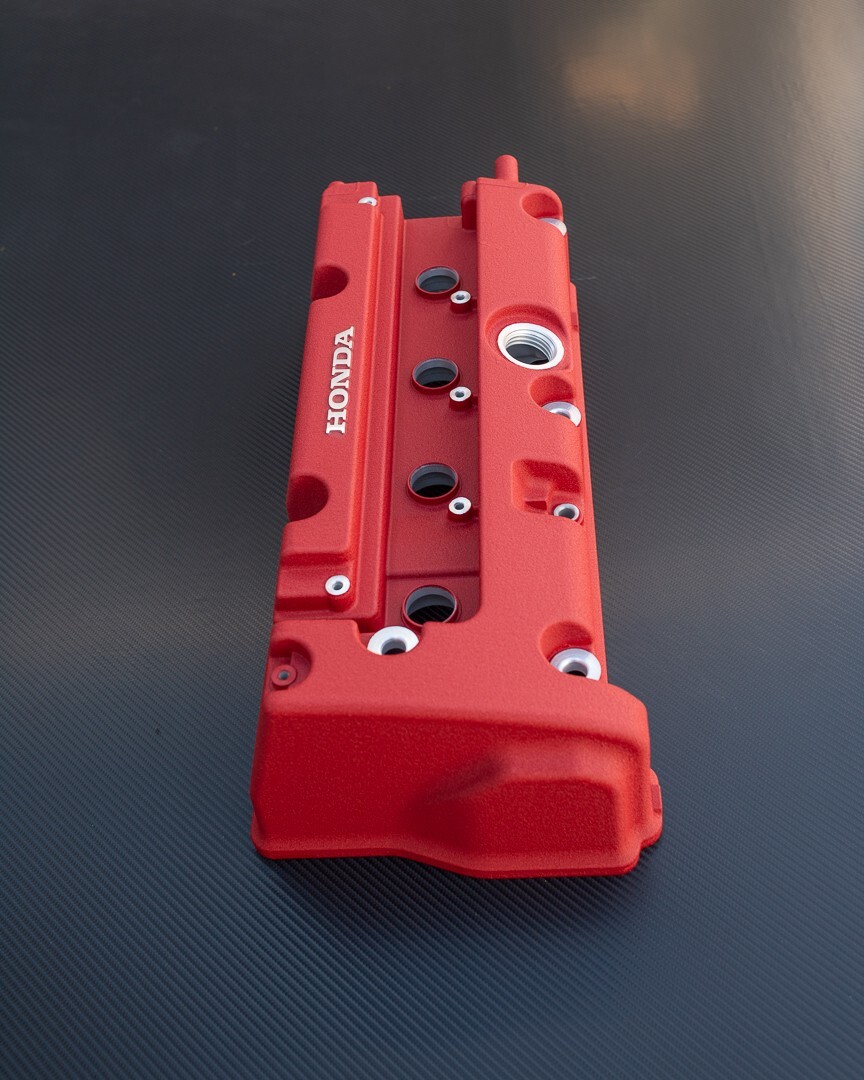 Honda K SERIES K24 K20 type r civic rsx valve cover POWDERCOATED JDM WRINKLE RED