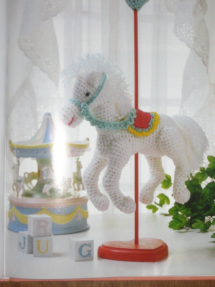 Prancing pony; toy; (#AF-77) vintage crochet pattern