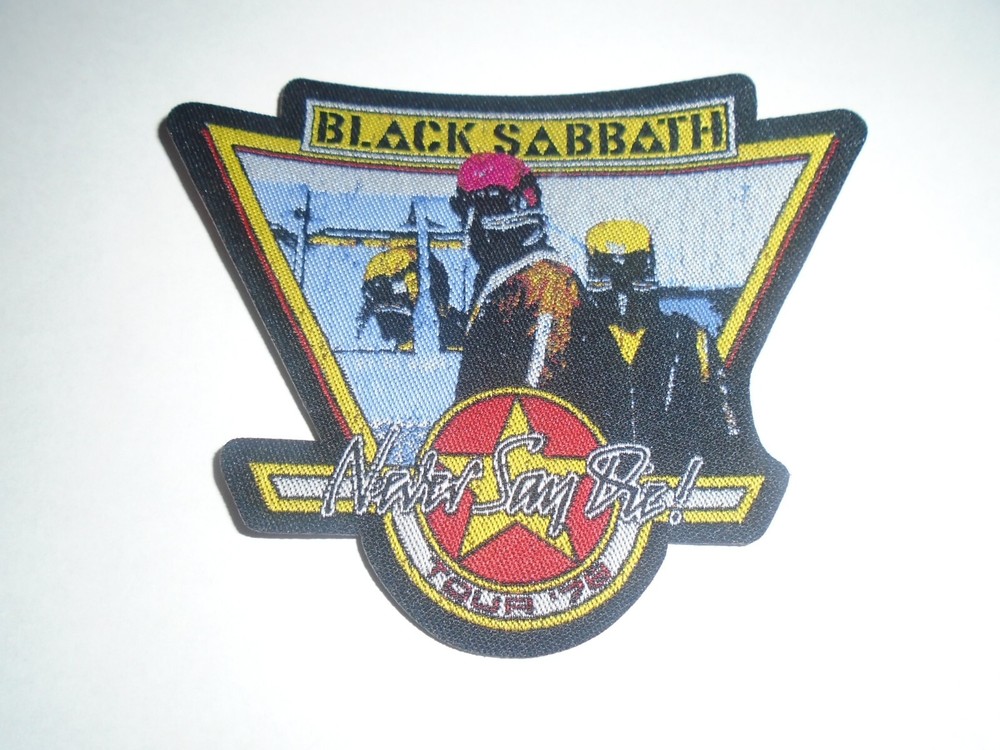 BLACK SABBATH NEVER SAY DIE WOVEN IRON ON PATCH