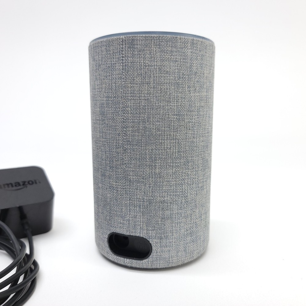 Amazon Echo 2nd Generation Smart Speaker TESTED Gray Fabric OEM Power Adapter