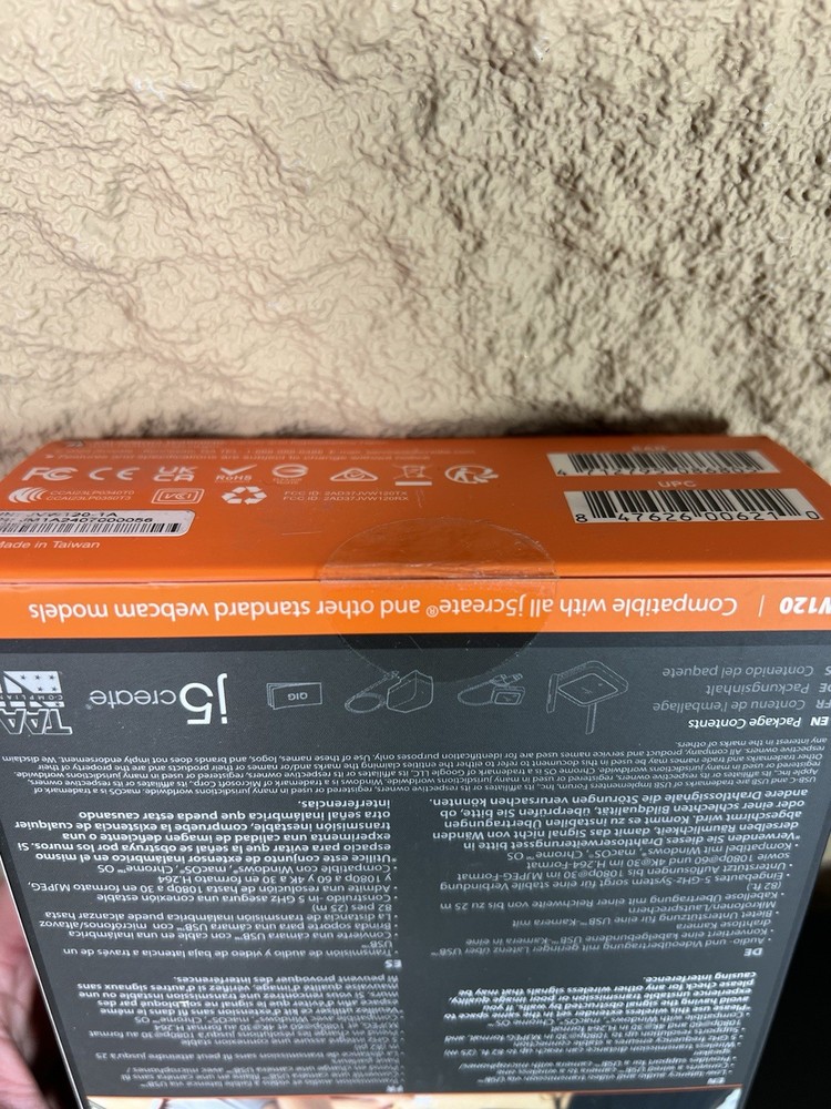 j5create JVW120 Wireless USB Extender Webcam Camera Mic Speaker Conference