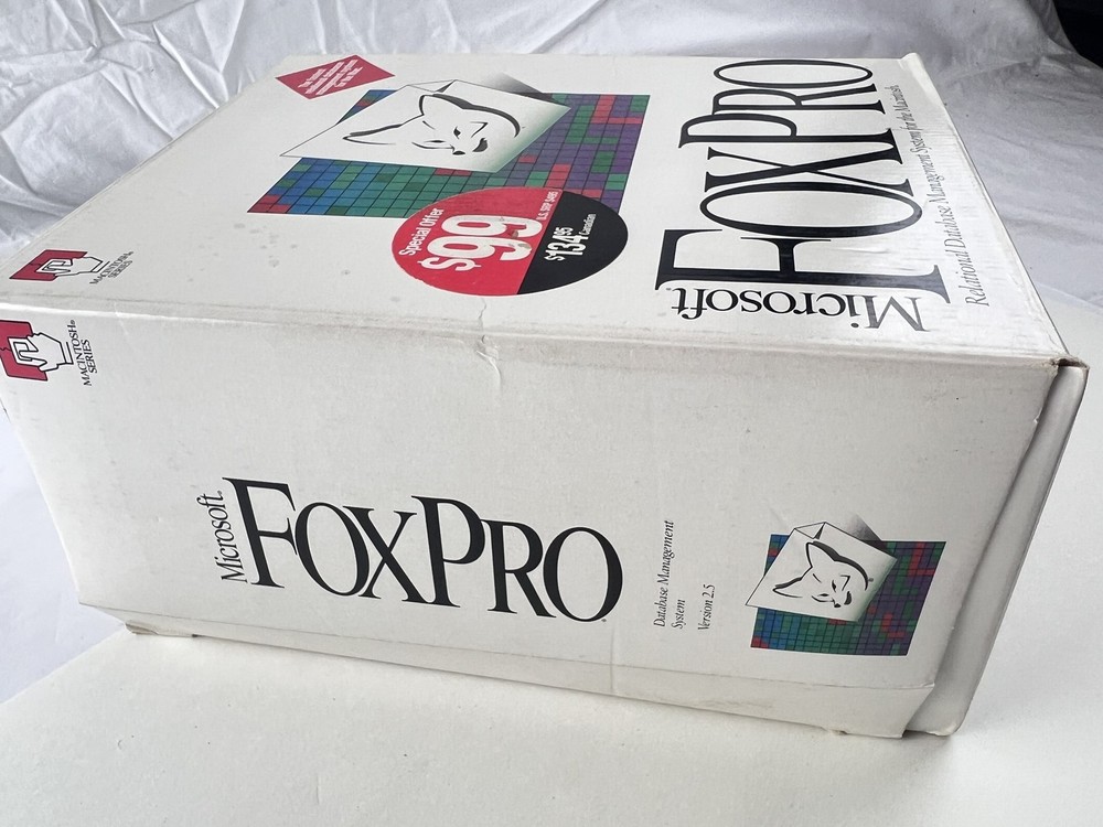 Vintage Microsoft FoxPro 2.5 Macintosh Relational Database System Complete Boxed