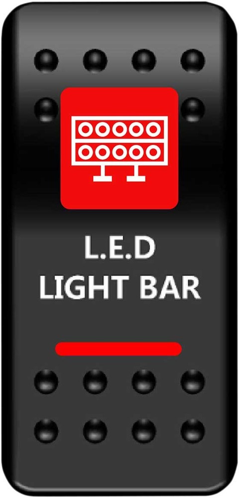 Moose Utility On/Off Rocker Switch - Lightbar - Red - 2106-0446
