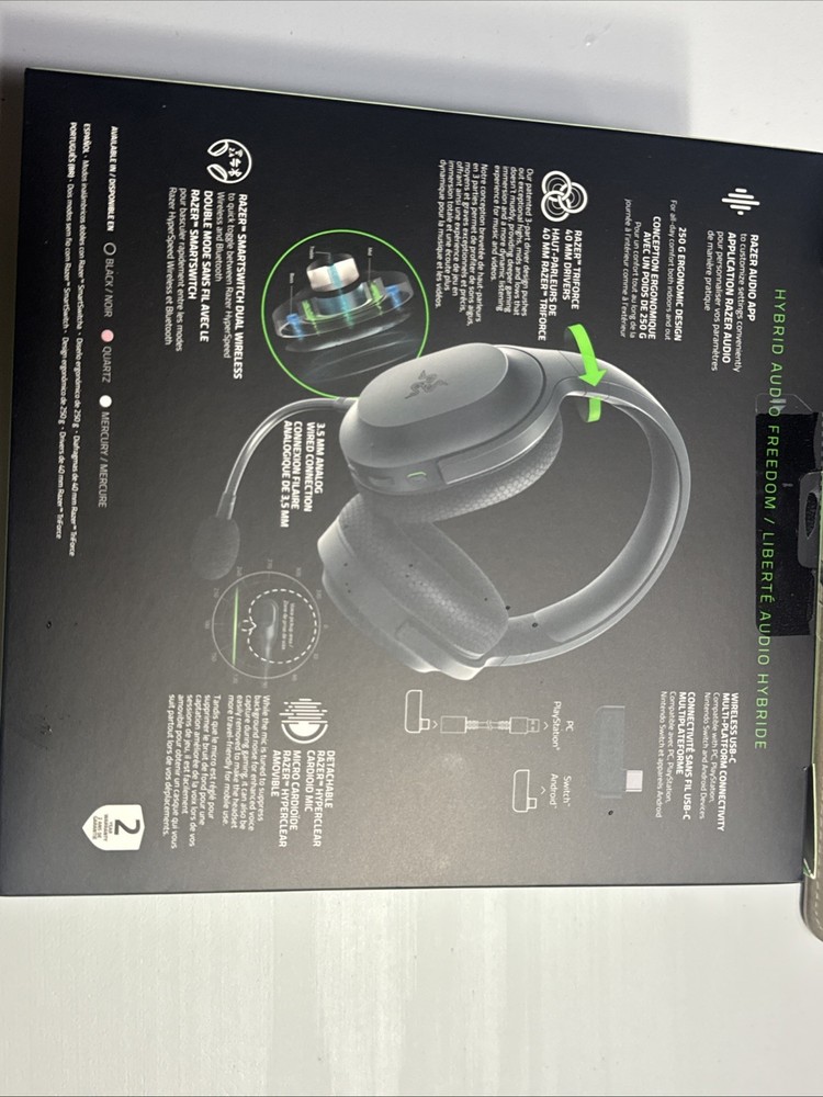 Razer Barracuda x Wireless Bluetooth Gaming Headset Multi-Platform Black New NIB