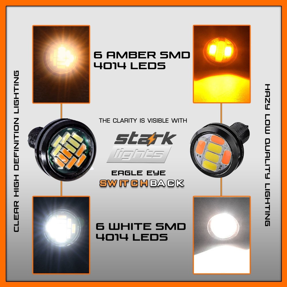 Stark Industries 23mm Eagle Eye Bulb Switchback (White/Amber) light, High Pow...