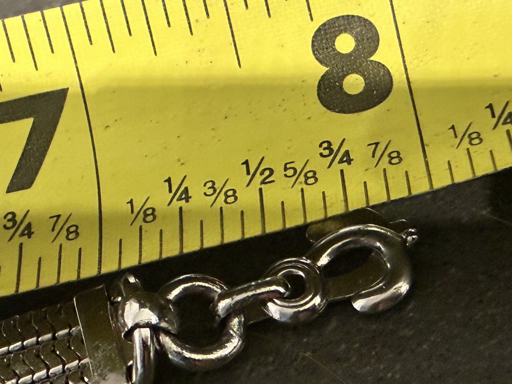 VTG HEAVY 37.67g FORSTNER STERLING SILVER US AIR FORCE ID BRACELET 7.75”