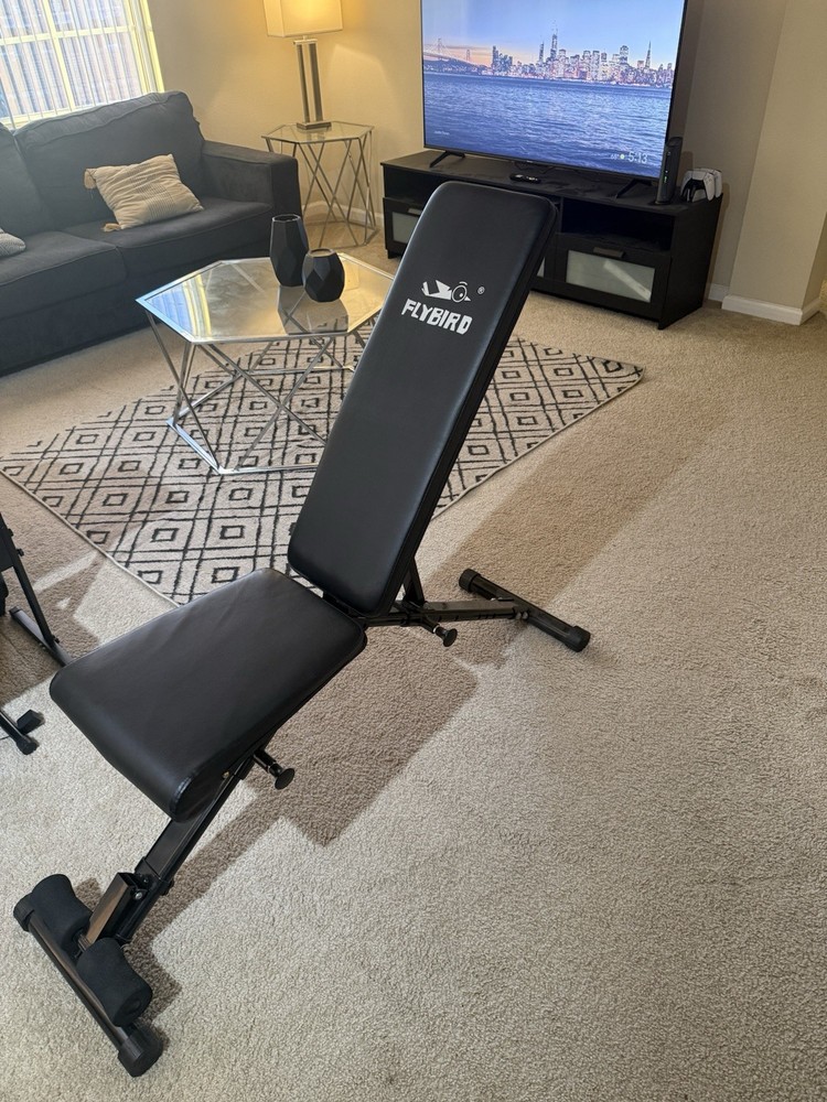 FLYBIRD Adjustable Weight Bench – Foldable Strength Training Bench