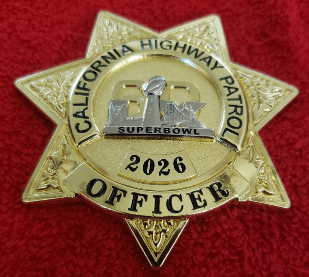 CALIFORNIA HIGHWAY PATROL 60TH SUPER BOWL CHALLENGE COIN (ELA CHP LAPD POLICE)