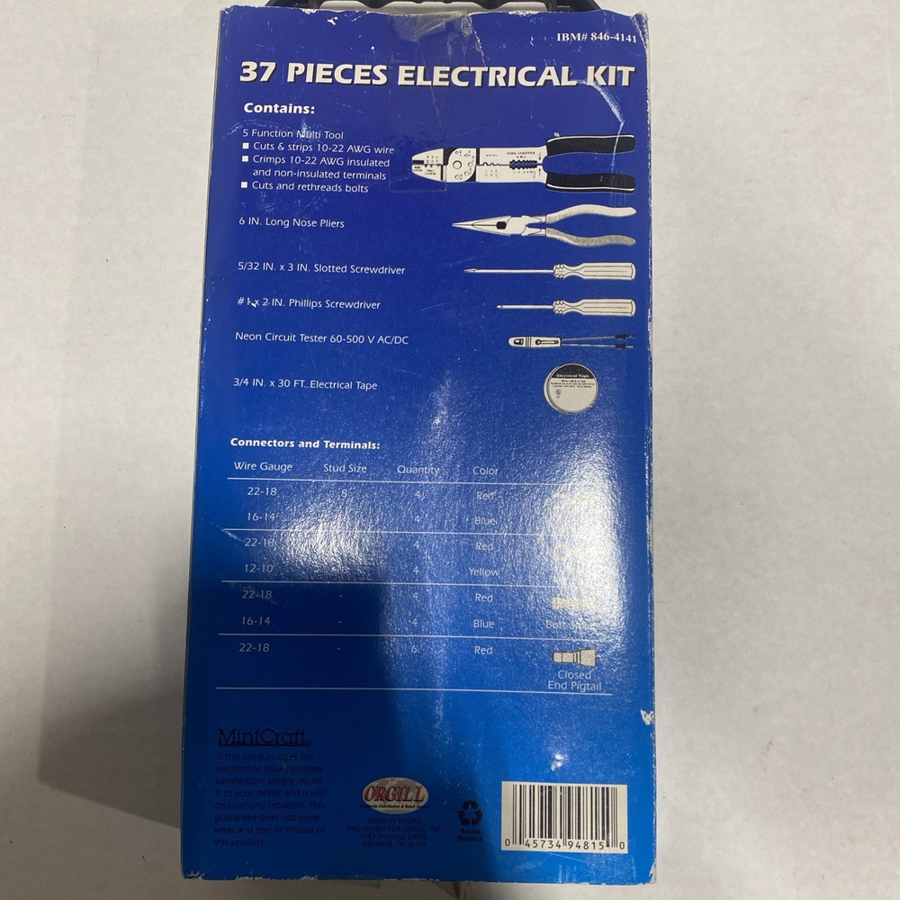 MintCraft multi purpose Electrical Kit - IBM#846-4141 Never used; Complete.