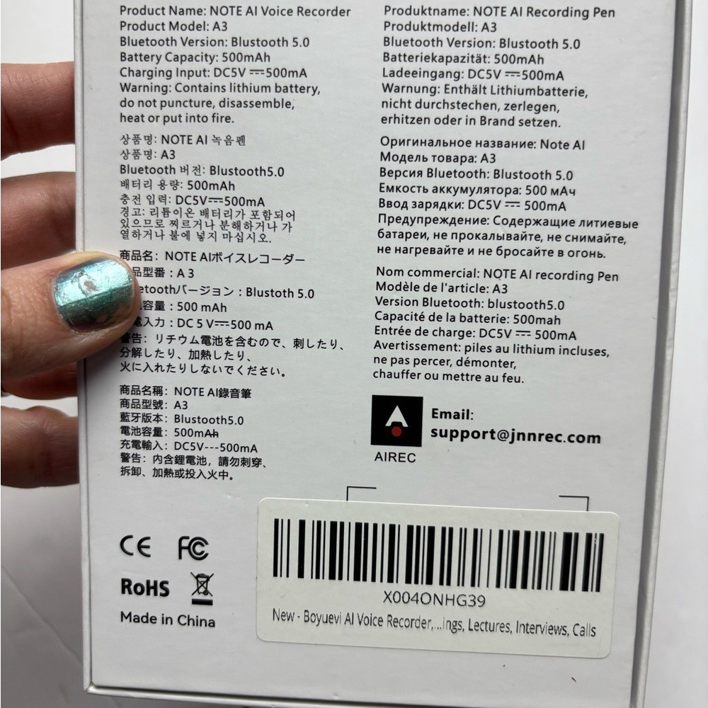 Note AI Voice Recorder 112 languages