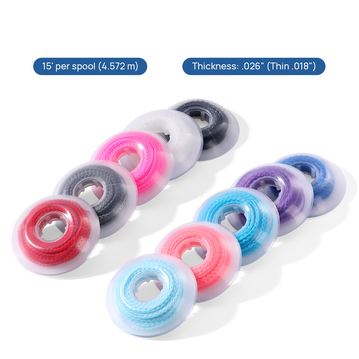 Dental Ortho Elastic Rubber Bands Braces Power Chain Long/Short /Close Cadena de