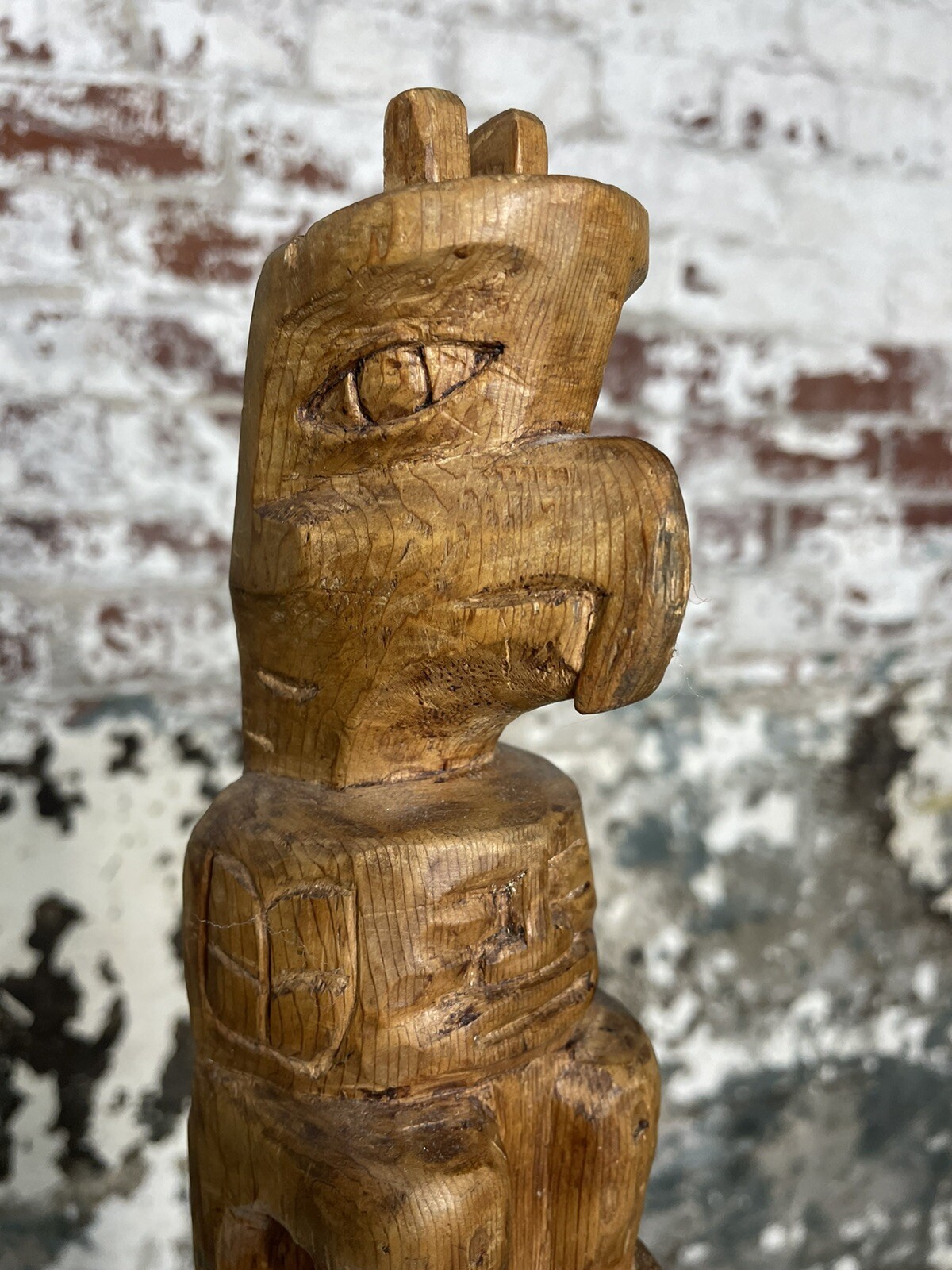 FINE OLD NORTHWEST COAST TOTEM C Early 1900’s Great Patina