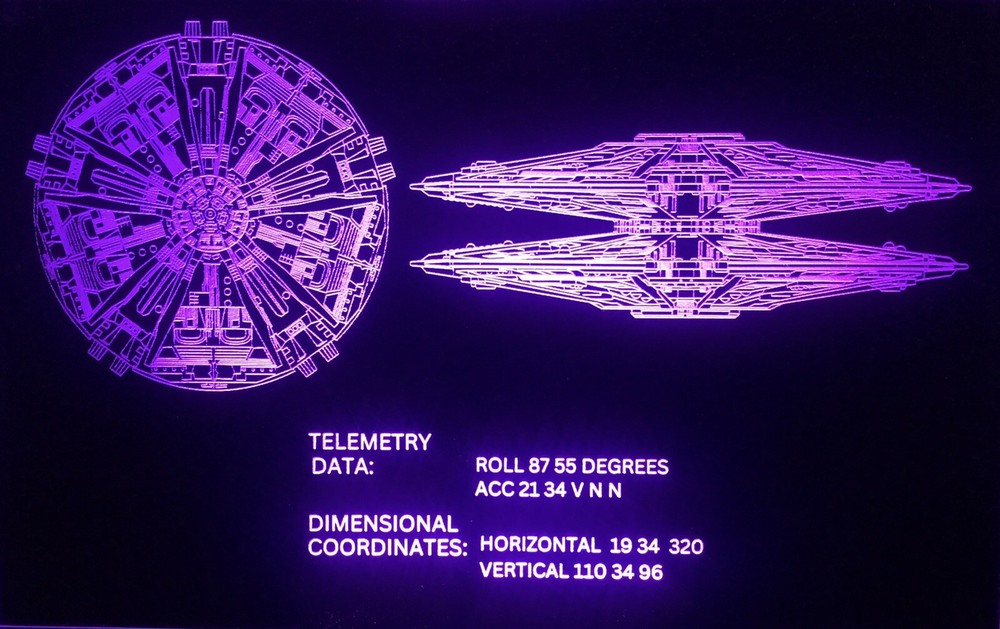 Cylon Basestar Galactica Computer Acrylic Viewscreen Edge Lit