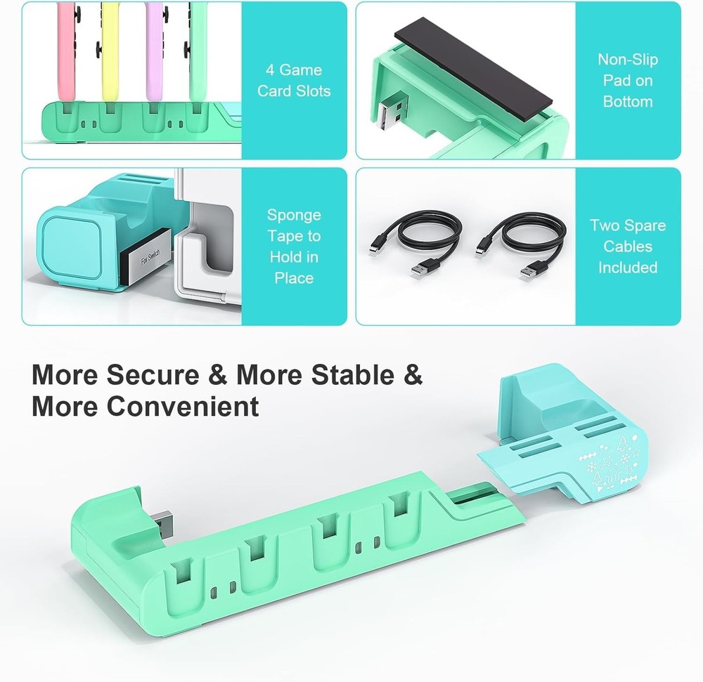Switch Controller Charging Dock - Animal Crossing & Switch OLED Model Joycons, C