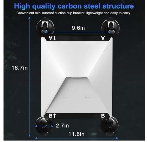 Starlink Mini Suction Cum Mount for Sunroofs, Windows- RVs, Cars, Boats - Strong
