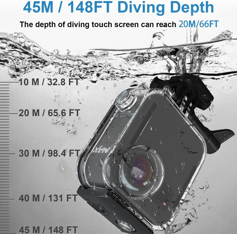 Touchscreen Waterproof Housing for GoPro MAX - Includes Mounting Kit