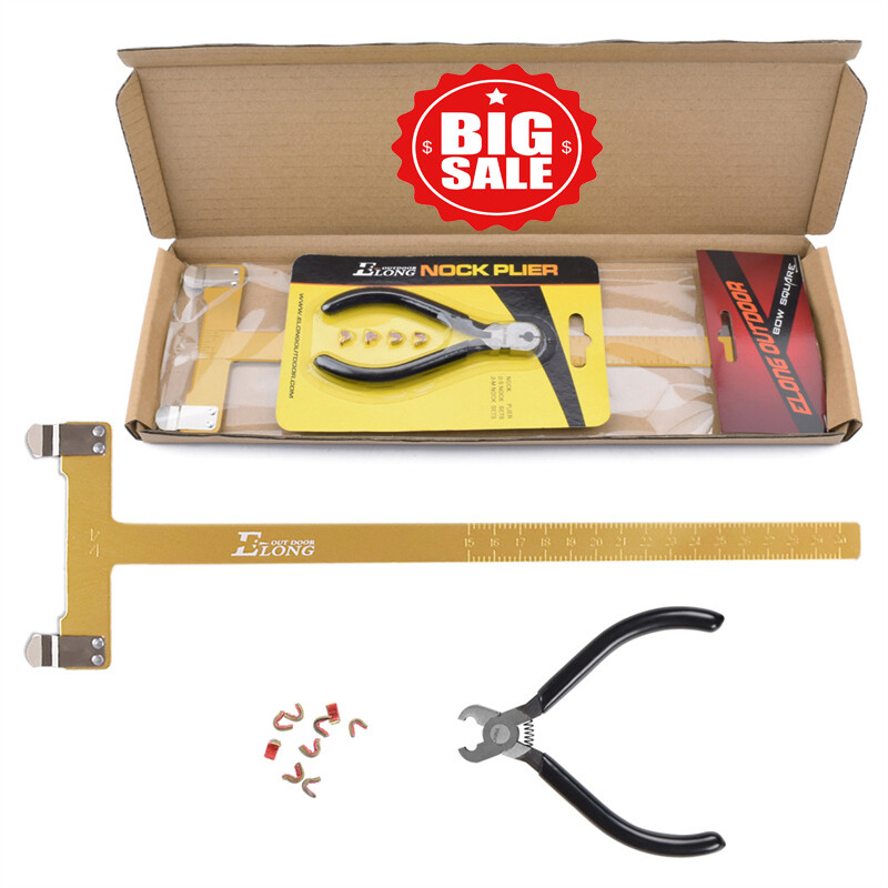 Bow String Nocking Buckle Plier Bow String Nock + Bow Gold T Square Measure Tool