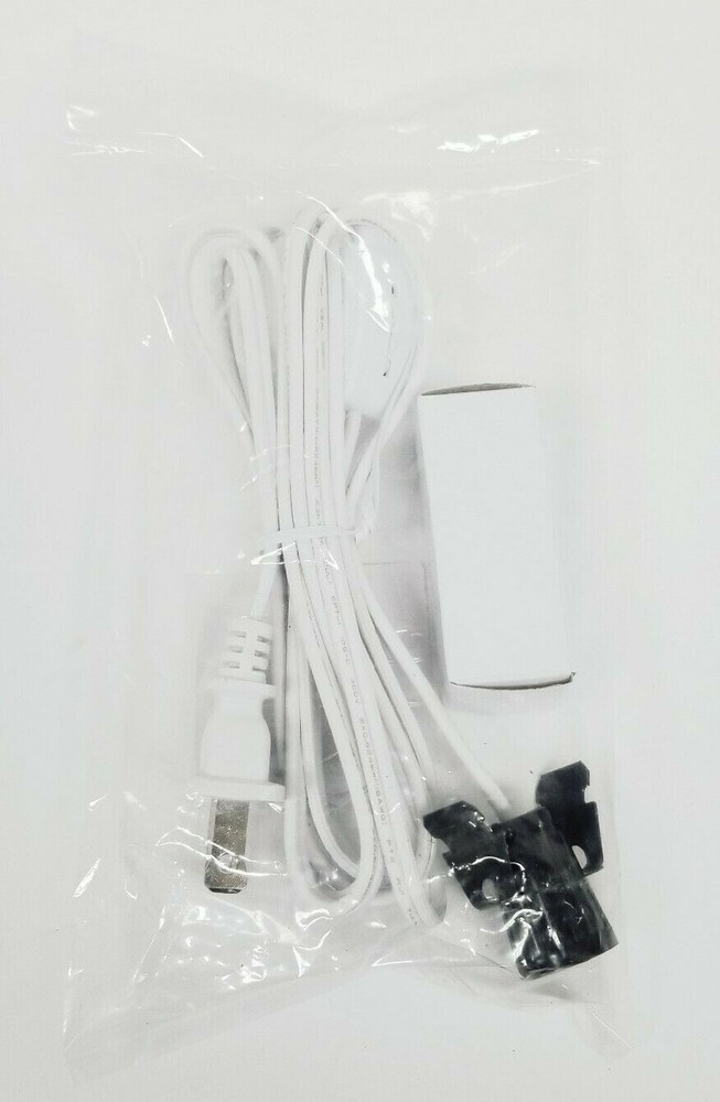 6' Foot White Lamp Cordset + E12 Base Socket & Line Switch New