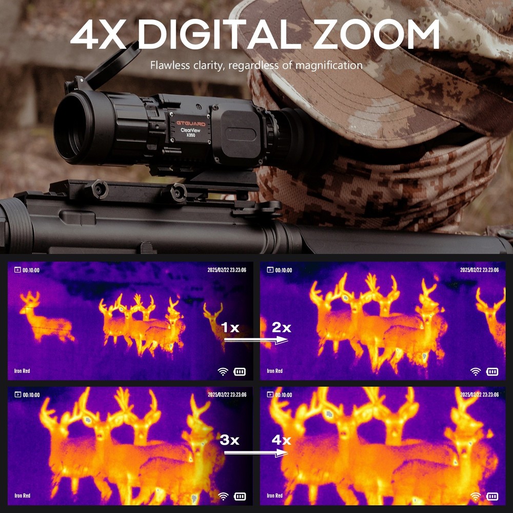 384x288 Thermal Monocular Night Vision Scope 35mm Multi-Function Thermal Scope