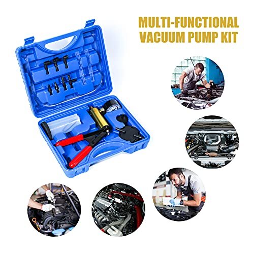 Handheld Vacuum Pump Brake Bleeder Kit for Motorcycle 16pc System Bleeding Tools