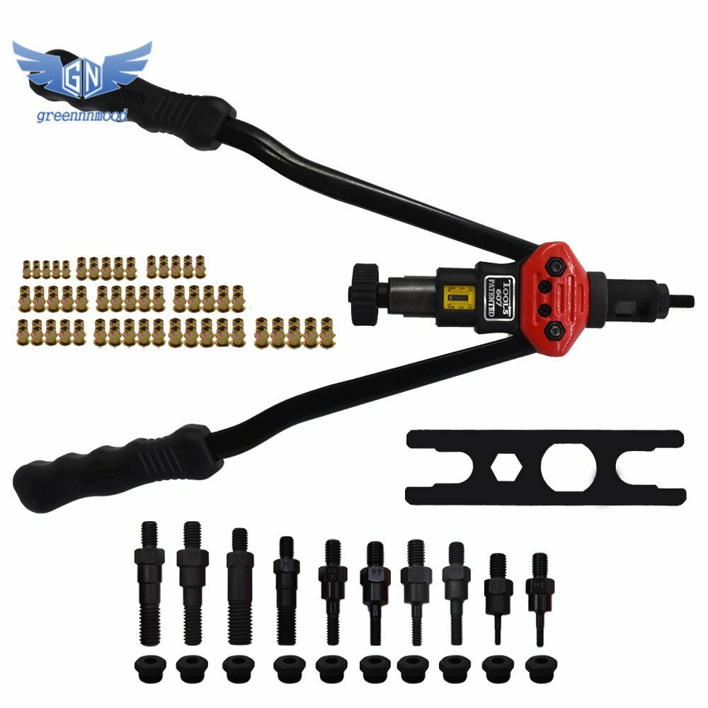 16"Rivet Nut Gun Kit Rivnut Setting Tools Nut Setter Tool Hand Blind Riveter