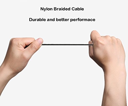 Anbee Nylon Braided Remote Controller USB Charging Cable Cord for DJI Black