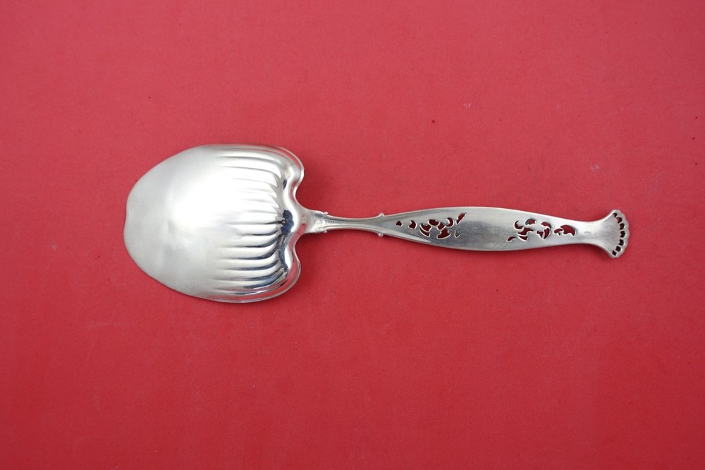 Hyperion by Whiting Sterling Silver Waffle Server w/ pierced handle 8 3/4"