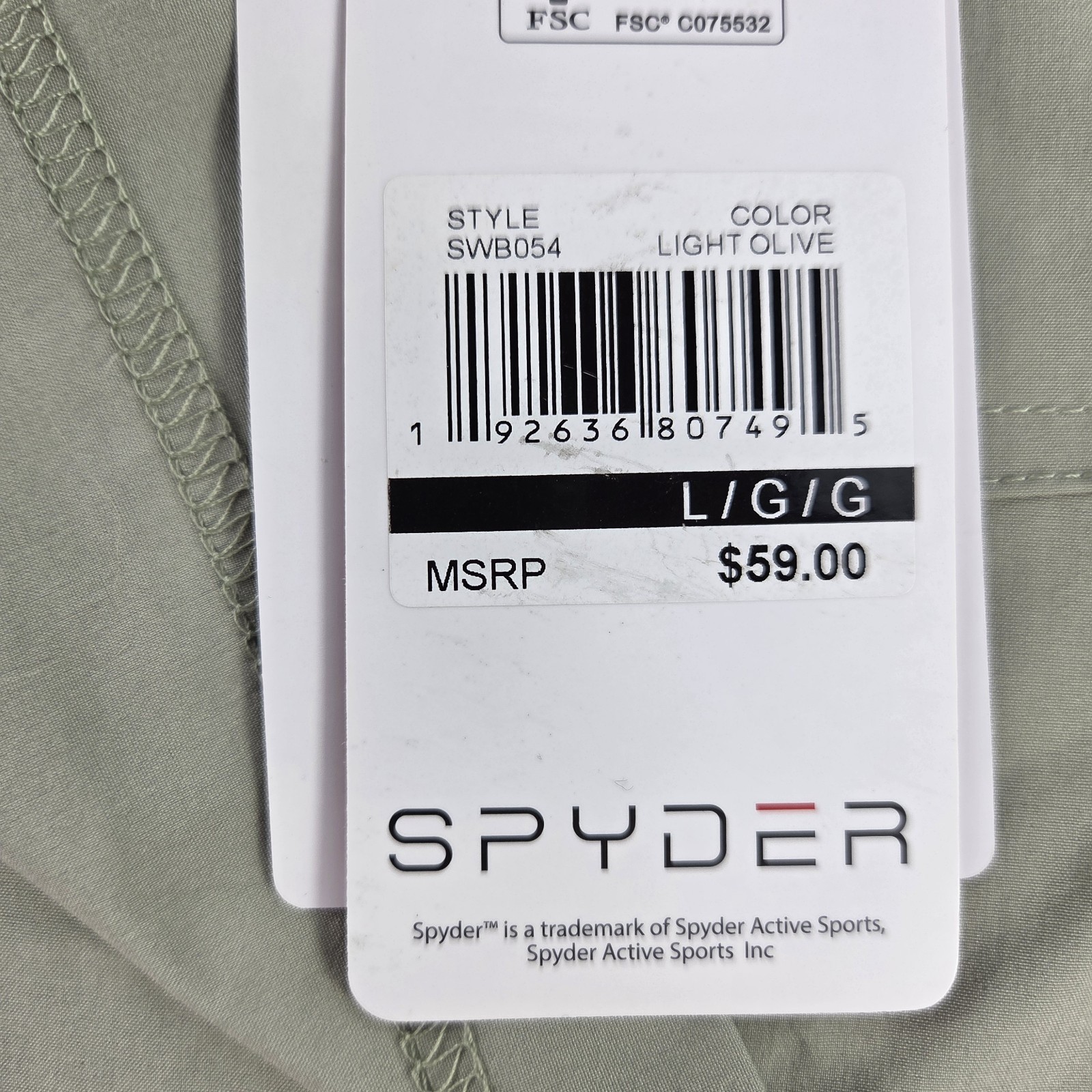 Spyder Women’s Performance Shorts SWB054 Sz L Light Olive Built-in Brief Running