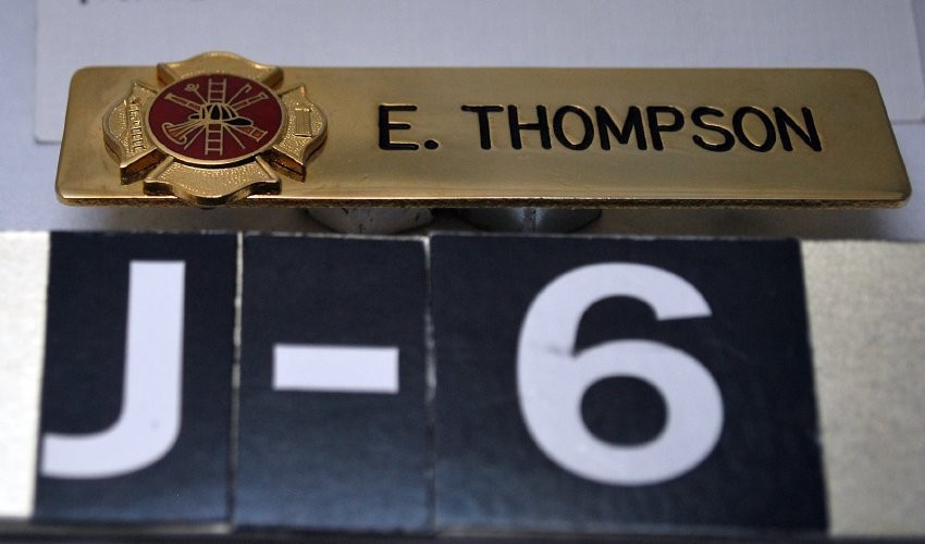 "E. Thompson" Firematic Name Pin