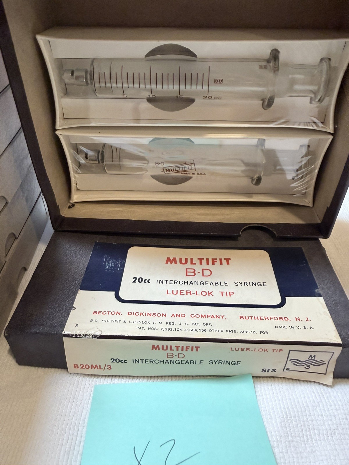 Vintage New/Old Stock Hospital Medical Syringe Equipment WW2-1950’s