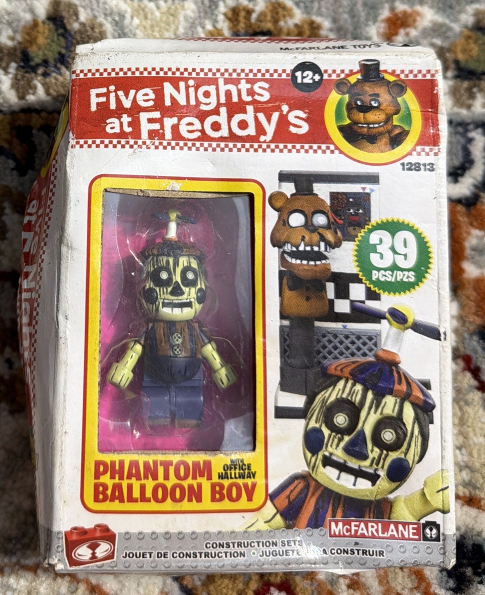 PHANTOM BALLOON BOY FIVE NIGHTS AT FREDDY'S McFarlane 12813 CONSTRUCTION READ