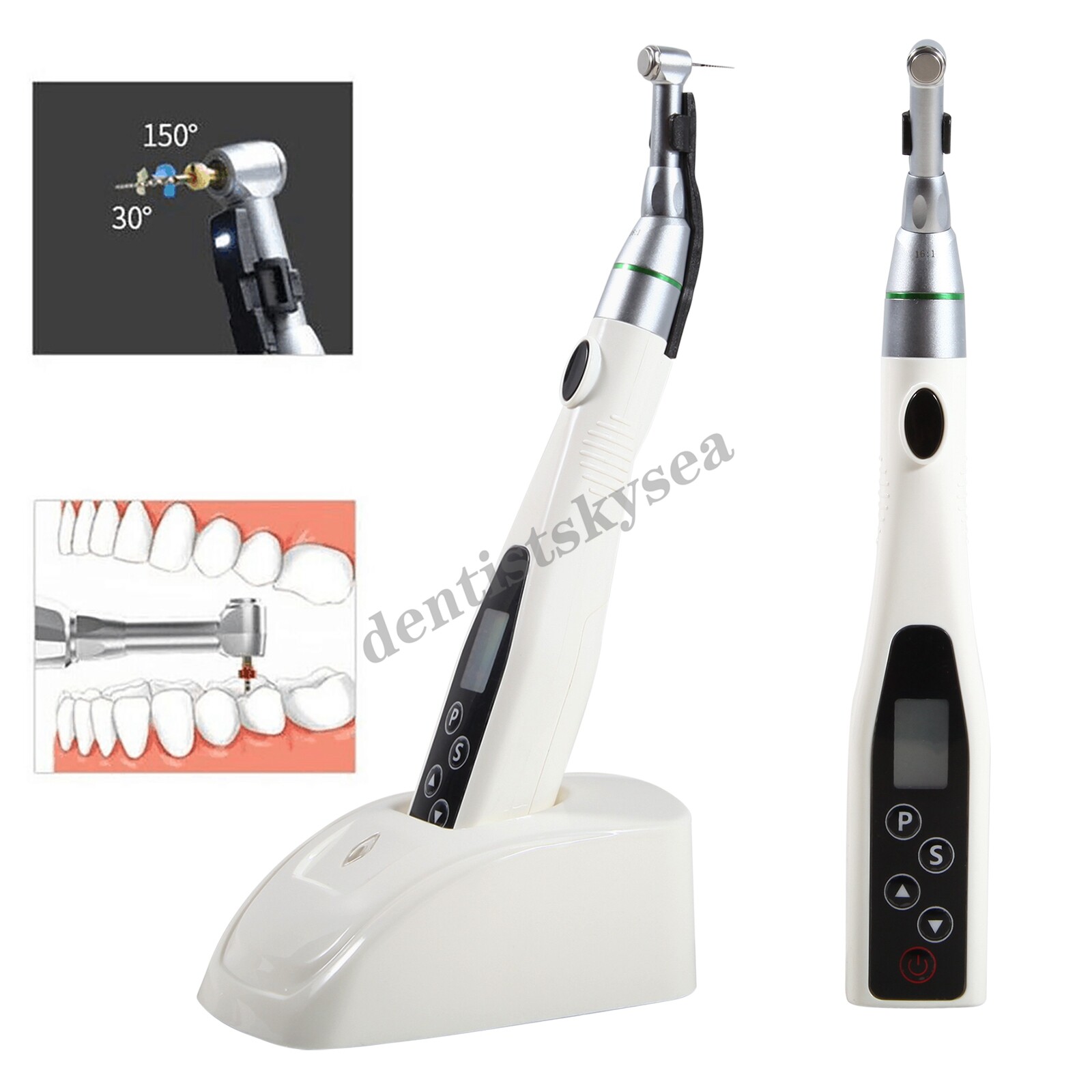 Wireless LED Dental Endodontic​ Endo Motor Root Canal 16:1 Mini Head Handpiece