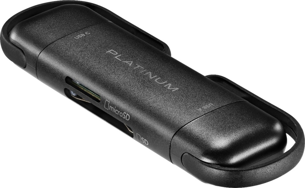 Platinum USB-C/USB 3.2 Memory Card Reader Laptop Mac PC desktop iPhone 15 ios