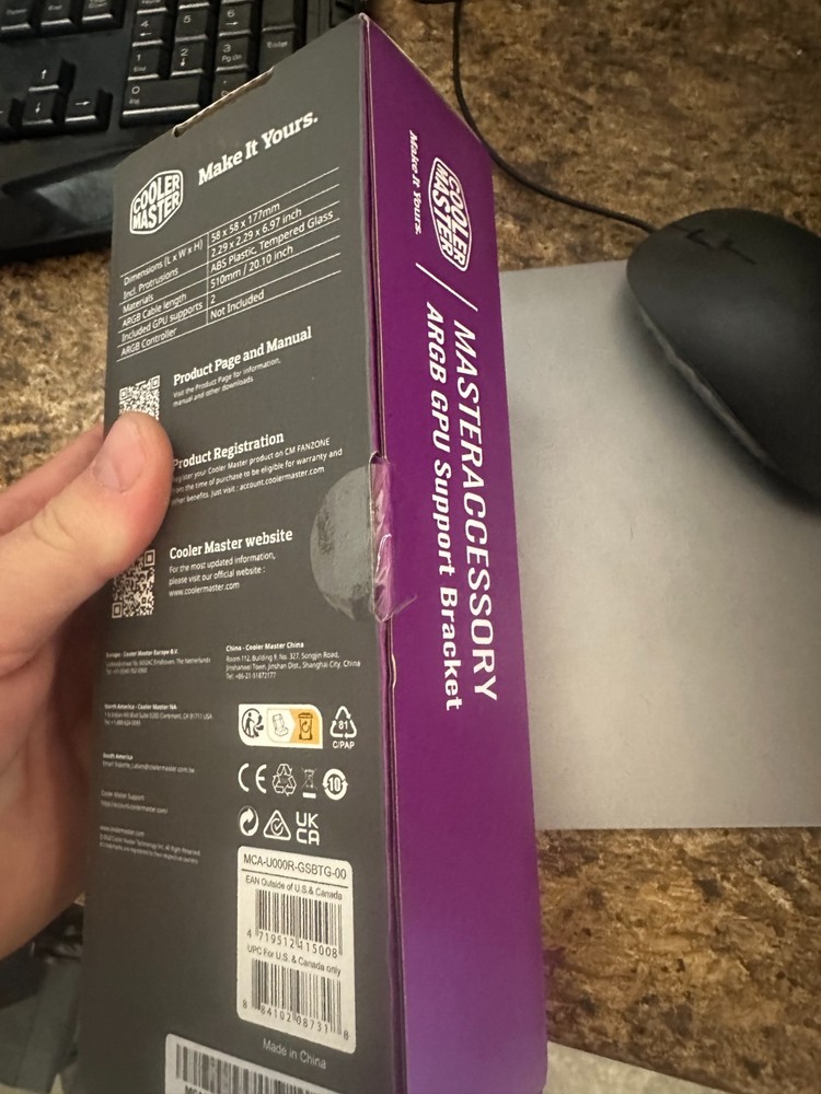 Cooler Master ARGB GPU Support Bracket, Edge-Lit ARGB