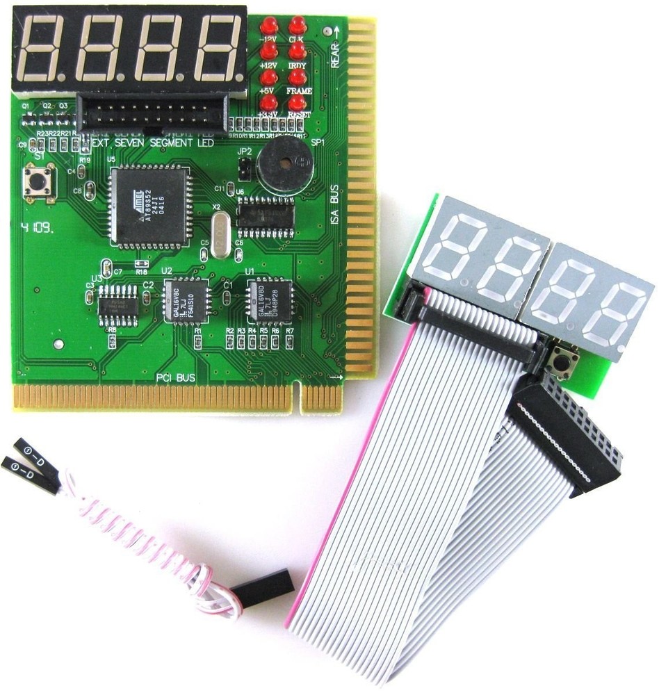 4 Digit PCI and ISA PC Computer Motherboard Power Diagnostic Analyzer Post Te...