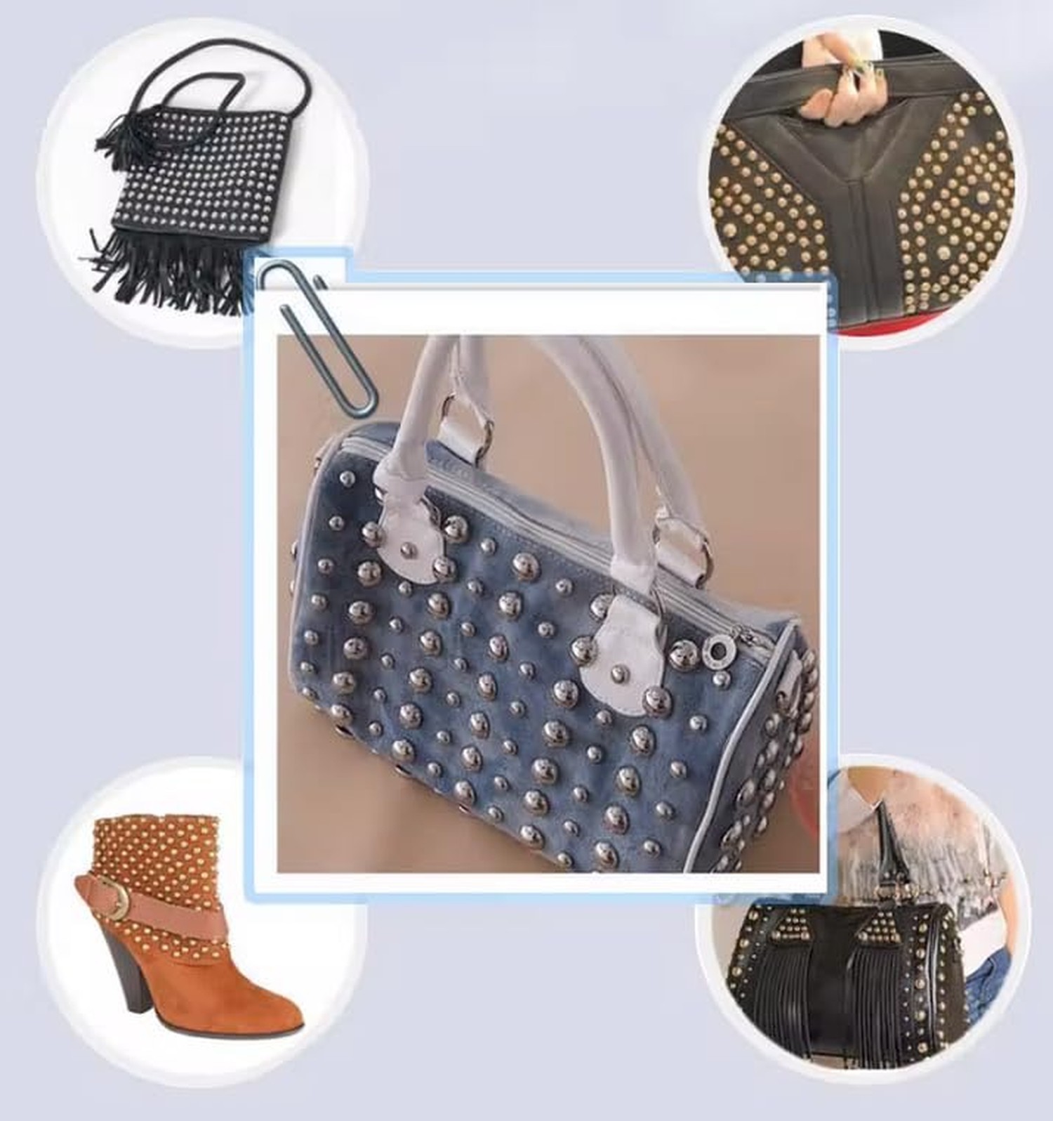 Silvery Double Cap Rivets Plane Cap 8mm and Post 6mm Pack of 200 Sets